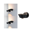 Paulmann Lampada da parete SABIK LED su / gi, ruotabile, con ottica a lente IP44, Nero dimmerabile