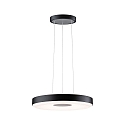 pendant luminaire PURIC PANE LED ZigBee controllable LED, grey, black dimmable