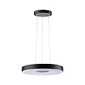 Paulmann pendant luminaire PURIC PANE LED ZigBee controllable LED, grey, black dimmable