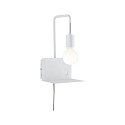 Paulmann Lampada da parete CALVANI con interruttore, con connessione USB, con ripiano E27 IP20, Bianco dimmerabile Paulmann Lampada da parete CALVANI con interruttore, con connessione USB, con ripiano E27 IP20, Bianco dimmerabile