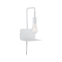 Paulmann Lampada da parete CALVANI con interruttore, con connessione USB, con ripiano E27 IP20, Bianco dimmerabile Paulmann Lampada da parete CALVANI con interruttore, con connessione USB, con ripiano E27 IP20, Bianco dimmerabile