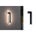 Paulmann solar house number light with accumulator, indirect IP44, black, white matt 