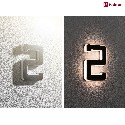 Paulmann Luce solare del numero civico con batteria, indiretto IP44, Nero, Bianco opaco 