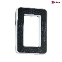 Paulmann solar house number light with accumulator, indirect IP44, black, white matt 