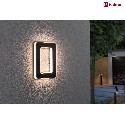 Paulmann solar house number light with accumulator, indirect IP44, black, white matt 