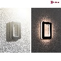 Paulmann solar house number light with accumulator, indirect IP44, black, white matt 