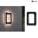 Paulmann solar house number light with accumulator, indirect IP44, black, white matt 