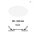 Paulmann recessed luminaire VARIFIT VENULA EDGE IP44, white dimmable 12W 1100 | 1600lm 4000K CRI >80