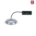 Paulmann LED Einbauleuchte SORMUS, 100°, Einzelspot, rund, 6,5W, 3000K, 560lm, IP65, chrom matt