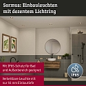Paulmann recessed luminaire SORMUS round, set of 1 IP65, black matt  6,5W 560lm 3000K 100 100 CRI >80
