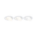 Paulmann spot AUMUS round, set of 3 IP20, white matt dimmable