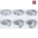 Paulmann Spot AUMUS rotondo, Set di 1 IP20, cromo opaco dimmerabile