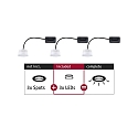 Paulmann Lampadina LED COIN NOVA PLUS Set di 3, commutabile Coin 6W 470lm 2700K 100 CRI >80 