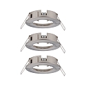 Paulmann 3er-Set Einbauleuchte CHOOSE, starr, IP44, 230V, max. 3x 10W 5.1cm, Eisen gebrstet