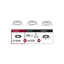 3er-Set Einbauleuchte CHOOSE, starr, IP44, 230V, max. 3x 10W 5.1cm, Wei matt