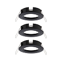 Paulmann 3er-Set Einbauleuchte CHOOSE, starr, IP44, 230V, max. 3x 10W 5.1cm, Schwarz matt