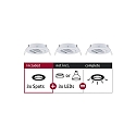 3er-Set Einbauleuchte CHOOSE, schwenkbar, IP23, 230V, max. 3x 10W 5.1cm, Wei matt