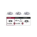 3er-Set Einbauleuchte CHOOSE, schwenkbar, IP23, 230V, max. 3x 10W 5.1cm, Chrom