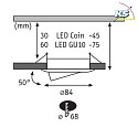 Paulmann Lumière encastrée CHOOSE pivotant, lot de 3 IP23, aluminium gradable