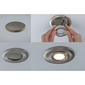 Paulmann Paulmann Recessed luminaires adapter for round installation openings from 75-120mm to 68-70mm, brushed iron