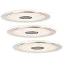 LED Recessed luminaire PREMIUM LINE WHIRL LED, round, 3x6W, 18VA, 150mm, turned aluminum/satined