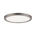 LED Einbau-Panell AREO DIM, IP44/20, rund,  12cm / DA  10.5cm, 8W 3000K 418lm, dimmbar (stufenlos R+C), nickel matt
