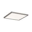 LED Einbau-Panell AREO ON-OFF, IP23, eckig, 18x18cm / DA 15.5cm, 13W 3000K 770lm, schaltbar, nickel matt