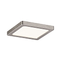 LED Einbau-Panell AREO ON-OFF, IP23, eckig, 8x8cm / DA 7.2cm, 5.5W 3000K 390lm, schaltbar, nickel matt
