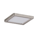 LED Einbau-Panell AREO ON-OFF, IP23, eckig, 8x8cm / DA 7.2cm, 5.5W 3000K 390lm, schaltbar, nickel matt