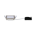 LED Einbau-Panell AREO ON-OFF, IP23, eckig, 8x8cm / DA 7.2cm, 5.5W 3000K 390lm, schaltbar, nickel matt