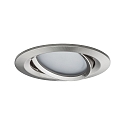 Paulmann recessed luminaire NOVA PLUS COIN LED round, swivelling, set of 3, RGBW, ZigBee controllable IP23, brushed iron dimmable 7