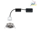 Paulmann Einbauspot LED NOVA MINI PLUS mit LED-Modul, IP23, schwenkbar, 230V, 4.2W 2700K 300lm 38°, dimmbar, Eisen gebürstet
