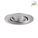 Paulmann Einbauspot LED NOVA MINI PLUS mit LED-Modul, IP23, schwenkbar, 230V, 4.2W 2700K 300lm 38°, dimmbar, Eisen gebürstet