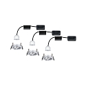 Paulmann Apparecchio da incasso a soffitto NOVA MINI PLUS LED girevole, Set di 3 IP23, Alluminio dimmerabile