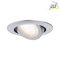 3er-Set LED Einbauspot, 230V, je 6W 3000K 450lm, 3-stufig dimmbar, schwenkbar, Chrom matt