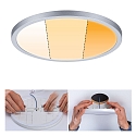 LED Einbau-Panel AREO VariFit DTW, IP44/20, rund, Ø 23cm, 18W 4000/3000/2000K, Dim-to-Warm (3-stufig), chrom matt