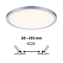 LED Einbau-Panel AREO VariFit DTW, IP44/20, rund, Ø 23cm, 18W 4000/3000/2000K, Dim-to-Warm (3-stufig), chrom matt