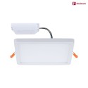 Paulmann LED Einbau-Panel AREO VariFit DTW, IP44/20, eckig, 17.5cm, 15W 4000/3000/2000K 1200lm, Dim-to-Warm (3-stufig), weiß matt