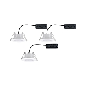 Paulmann recessed luminaire HOMESPA CALLA WHITESWITCH LED swivelling, set of 3 IP65, white  5,5W 360lm 2700K 100 100 CRI >80