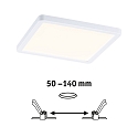 Paulmann LED Einbau-Panel AREO VariFit ZigBee TW, IP44/20, eckig, 17.5cm, 15W 3000-6500K (Tunable White) 1200lm, dimmbar, wei matt