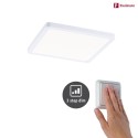 LED Einbau-Panel AREO VariFit 3-STEP-DIM, IP44/20, eckig, 17.5cm, dimmbar mit Lichtschalter, 15W 4000K 1200lm, weiß matt