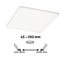 Paulmann LED panel VELUNA VARIFIT LED square, adjustable, dimmable 25W 1700lm 4000K CRI >80