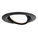 Paulmann LED Deckeneinbauleuchte NOVA PLUS COIN IP65 rund, 3er-Set, 6W, 2700K, dimmbar, schwarz matt