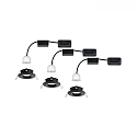 Paulmann LED Deckeneinbauleuchte NOVA MINI COIN rund, 3er-Set, 4W, 2700K, 310lm, schwarz matt