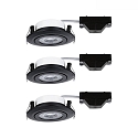 Paulmann Luce da incasso girevole, Set di 3, Nero opaco  6W 450 | 580lm 3000K 40 40