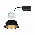 Paulmann Recessed spot LED COLE IP44, fixed, incl. LED COIN Module, 230V, 6.5W 2700K460lm 100, 3-step dimmable, black / gold matt