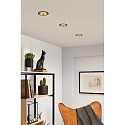 Paulmann Recessed spot LED COLE IP44, fixed, incl. LED COIN Module, 230V, 6.5W 2700K460lm 100, 3-step dimmable, black / gold matt