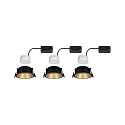Set of 3 Recessed spot LED COLE IP44, fixed, with LED COIN Module, 230V, 6.5W 2700K460lm 100, 3-step dimmable