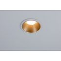 Paulmann Recessed spot LED COLE IP44, fixed, incl. LED COIN Module, 230V, 6.5W 2700K460lm 100, 3-step dimmable, white / gold matt