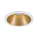 Paulmann Recessed spot LED COLE IP44, fixed, incl. LED COIN Module, 230V, 6.5W 2700K460lm 100, 3-step dimmable, white / gold matt